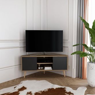 Decorotika Lesson 120 cm Corner TV Unit for TVs up to 51 in Dark Brown