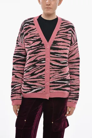 Stella McCartney Cardigan a Fantasia Animalier con Scollo a V Stella McCartney