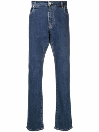 Billionaire Boys Club Jeans dritti con ricamo - Blu