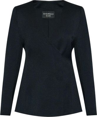 Emporio Armani Giacca con scollo a V - Blu