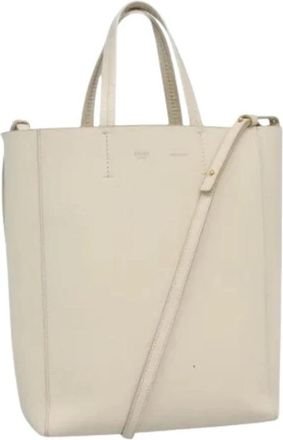 Celine Pre-owned Vintage Tote Bag - Dames - Vintage Shopper - Wit - ONE Size - Leer - Vintage