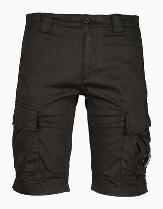 C.P. Company Mens Satin Stretch Lens Cargo Shorts - Black - Size: 30/32