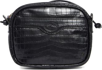 Longchamp 1980 Croc Embossed Small Crossbody Bag in Black at Nordstrom Rack
