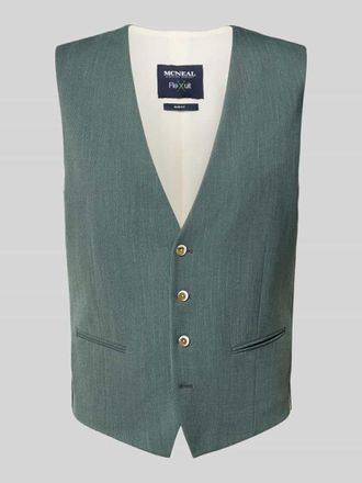 Mc Neal Slim Fit Weste mit Kleinstruktur in Lind, Gr&ouml;&szlig;e 52