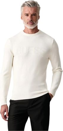 Guess Noburo Trui - Heren - Truien - Beige - Maat: S Viscose