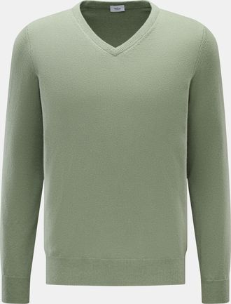 Braun Hamburg Men - Cashmere V-neck jumper sage