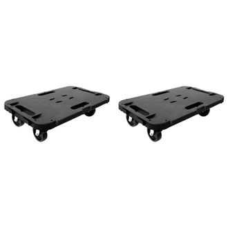 vidaXL Plataformas Con Ruedas 2 Unidades Polipropileno Negro 300 Kg Vidaxl