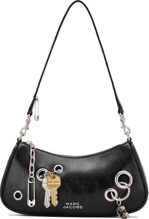 Marc Jacobs The Grommet Charm Leather Shoulder Bag in Black at Nordstrom