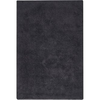 Beliani Alfombrilla De Ba&ntilde;o Moderna De Algod&oacute;n Forma Rectangular 60 X 90 Cm Color Liso Accesorios De Ba&ntilde;o Negro Goela