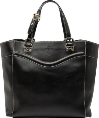 Gucci Pre-owned Leren Tote Bag - Dames - Vintage Shopper - Zwart - ONE Size - Leer - Vintage