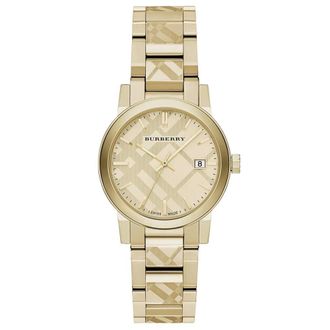 Burberry Accessoires, Dames, Geel, ONE Size, Bu 9145 Horloge