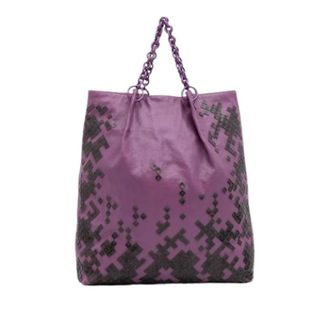 Bottega Veneta Pre-owned Tote Bags, female, Purple, Size: ONE SIZE Pre-owned Vintage Tote
