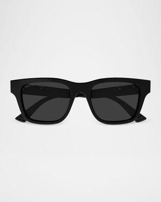 Gucci Men & apos;s GG2089S-001 Acetate Rectangle Sunglasses