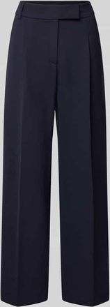 s.Oliver Black Label Relaxed Fit Anzughose aus Viskose-Mix mit Bügelfalten in Marine, Größe 38/32