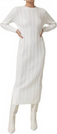 Line & Dot Jordan Maxi Sweater Dress In Ivory