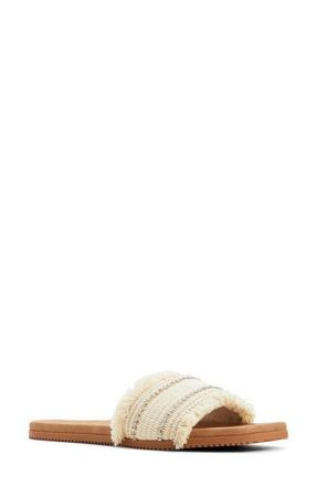 Roxy Positano Slide Sandal in Natural at Nordstrom, Size 6