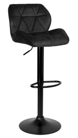 OEM Taburete De Bar Grappo De Terciopelo Negro