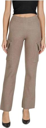 Vila Vila - Vicassie Cargo Knit Pants - Dames - Broeken - Beige - Maat: XS Viscose