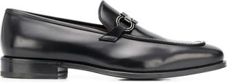 Ferragamo Mens Gancini Leather Moccasins In Black, Size 13 D