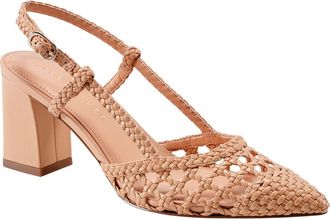 Marc Fisher Zunnie Slingback Pointed Toe Pump in Light Natural at Nordstrom Rack, Size 8.5