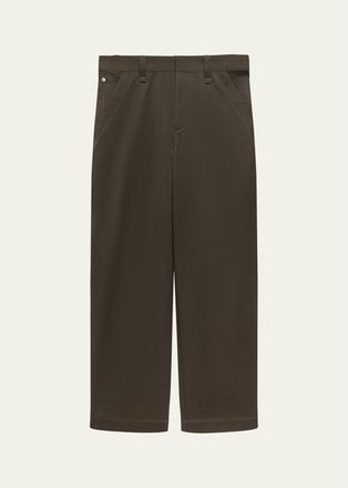 Helmut Lang Mens Flat-Front Cotton Five-Pocket Chino Pants