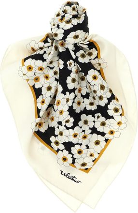 Valentino Garavani Black White Shawls Printed Scarf
