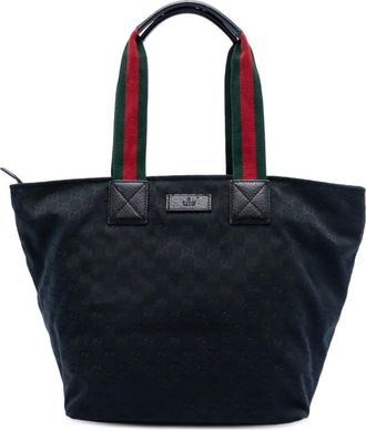 Gucci Pre-owned Gucci GG Canvas Web Tote Ladies 131231 486628