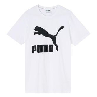 Puma Casual Sports Round Neck Breathable Short Sleeve White 596535-02