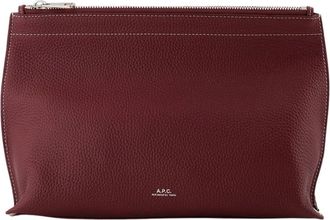 A.P.C. Le Neige Clou Clutch Tas - Dames - Clutches - Rood - ONE Size - Leer - Tassen