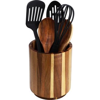 MegaChef Acacia Wood 360 Rotating Utensil Holder at Nordstrom