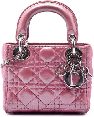Dior Pre-owned Dior Mini Iridescent Lambskin Cannage Lady Satchel Ladies RL0RBQNQHT86JDDJ