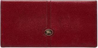 Burberry Pre-owned Wallets, female, Red, Size: ONE SIZE Pre-owned Leather Wallet