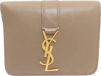Saint Laurent Brown Leather Wallet (Bi-Fold) (Pre-Owned)