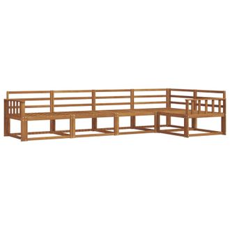 vidaXL Conjunto De Sof&aacute;s De Exterior 5 Pcs Natural Vidaxl
