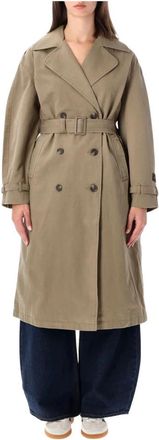 Levi's Serena Lange Trenchcoat - Dames - Trenchcoats - Beige - S - Katoen - Jassen