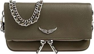 Zadig&Voltaire Rock Mini Clutch - Dames - Schoudertassen - Groen - ONE Size - Katoen - Tassen