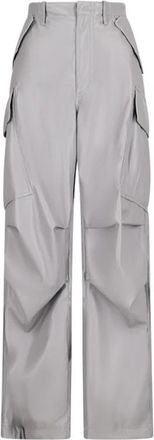 Darkpark Faux Leather Cargo Broek - Dames - Wijde Broeken - Grijs - W29 - Broeken