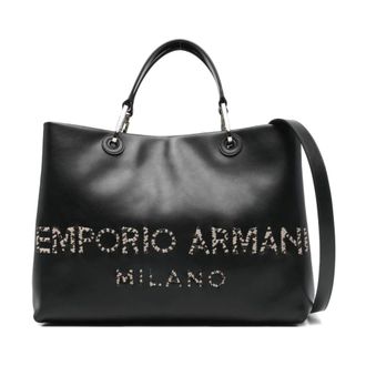 Emporio Armani Dames, Tassen, Zwart, Maat: ONE Size Leer