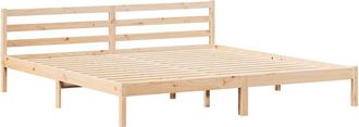 vidaXL Struttura Per Letto Marrone 220 X 200 Cm Legno Di Pino Massello - Vidaxl