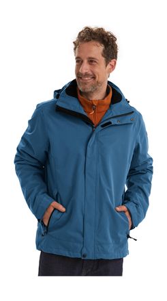 Killtec Outdoorjacke KILLTEC Xenios, Herren, Gr. XXL, blau (jeans), Obermaterial: 100% Polyester;Obermaterial 2: 100% Polyester;Futter: 100% Polyester, Jacken