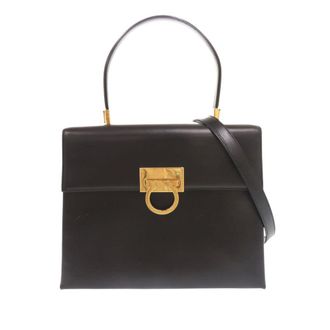 Ferragamo Pre-owned Ferragamo Leather Gancini Top Handle Bag Ladies YT7LM5WIQJKTB9X6