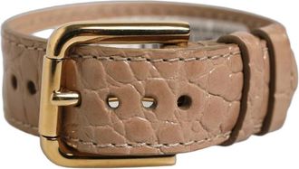 Dolce & Gabbana Armband Riem - Dames - Armbanden - Bruin - ONE Size - Leer - Accessoires