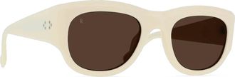 Raen Optics Womens Lonso Round Sunglasses In New Blonde/vibrant Brown