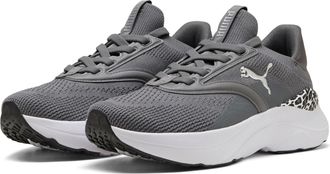 Puma Fitnessschuh PUMA SOFTRIDE MAYVE ANIMAL WNS, Damen, Gr. 37,5, cool schwarz gray, puma schwarz, puma silber, Textil, Schuhe Fitnessschuh