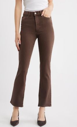 DL1961 Halle Straight High Rise Instasculpt Jeans in Brownstone at Nordstrom, Size 29