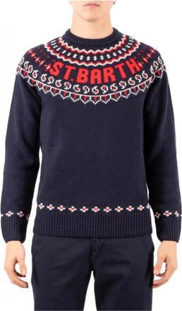 Saint Barth Heron Ronde Hals Truien - Heren - Ronde hals truien - Blauw - S - Truien & Vesten