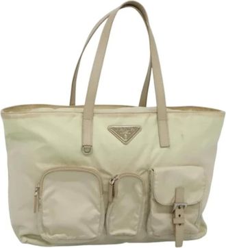 Prada Pre-owned Tote Bags, female, Beige, Size: ONE SIZE Pre-owned Vintage Tote Bag