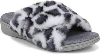 Vionic Relax II Plush Slide Sandal in White Multi at Nordstrom, Size 11