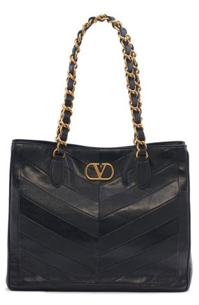 Valentino Garavani Kicky Mitered Patchwork Tote in Black at Nordstrom