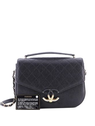 Chanel Thread Around Flap Bag Quilted Caviar Medium shoulder bag - Nero